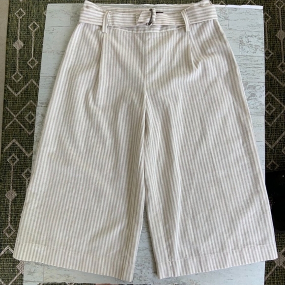 Sanctuary Tan Belted Striped Culottes 27 - Picture 3 of 11